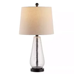 Clearance Kirklands Home Clear Crackle Glass Bronze Center Table Lamp Tan