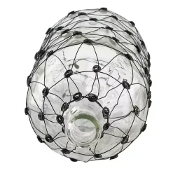 New Kirklands Home Fishnet Wire Wrapped Vase Clear