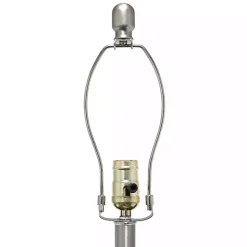 Best Kirklands Home Clear Glass and Nickel Cylindrical Table Lamp White