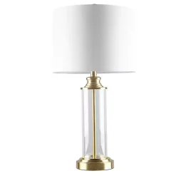 Clearance Kirklands Home Clear Glass Base Gold Table Lamps, Set of 2 White