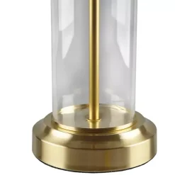 Clearance Kirklands Home Clear Glass Base Gold Table Lamps, Set of 2 White