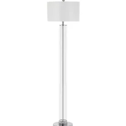 Sale Kirklands Home Clear Glass Demi Floor Lamp Ivory