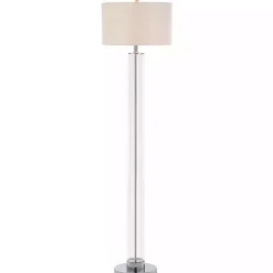 Sale Kirklands Home Clear Glass Demi Floor Lamp Ivory