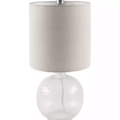 Sale Kirklands Home Clear Glass Hobnail Table Lamp Gray