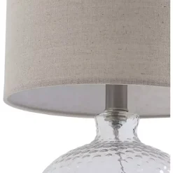 Sale Kirklands Home Clear Glass Hobnail Table Lamp Gray