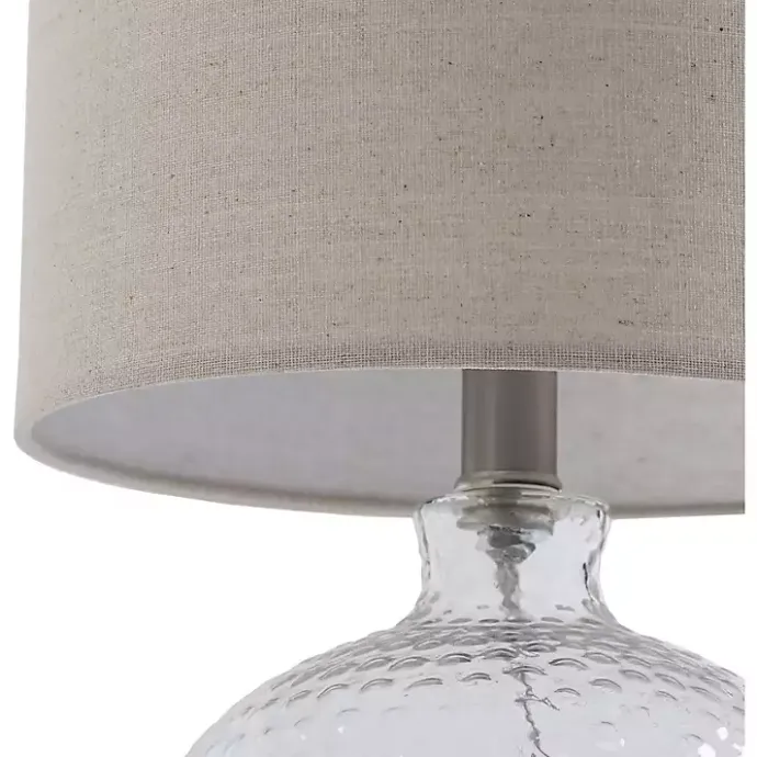 Sale Kirklands Home Clear Glass Hobnail Table Lamp Gray