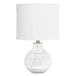 Clearance Kirklands Home Clear Glass Honeycomb Table Lamp White