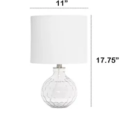 Clearance Kirklands Home Clear Glass Honeycomb Table Lamp White