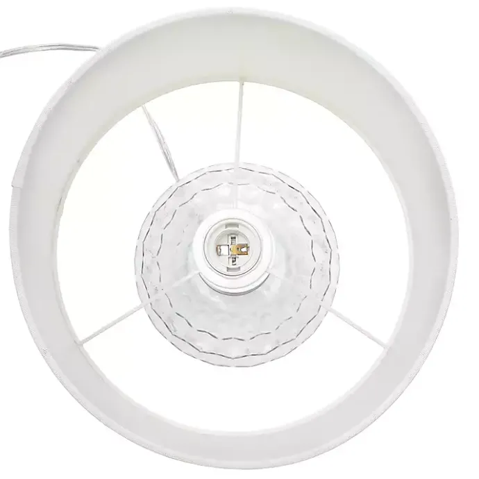 Clearance Kirklands Home Clear Glass Honeycomb Table Lamp White