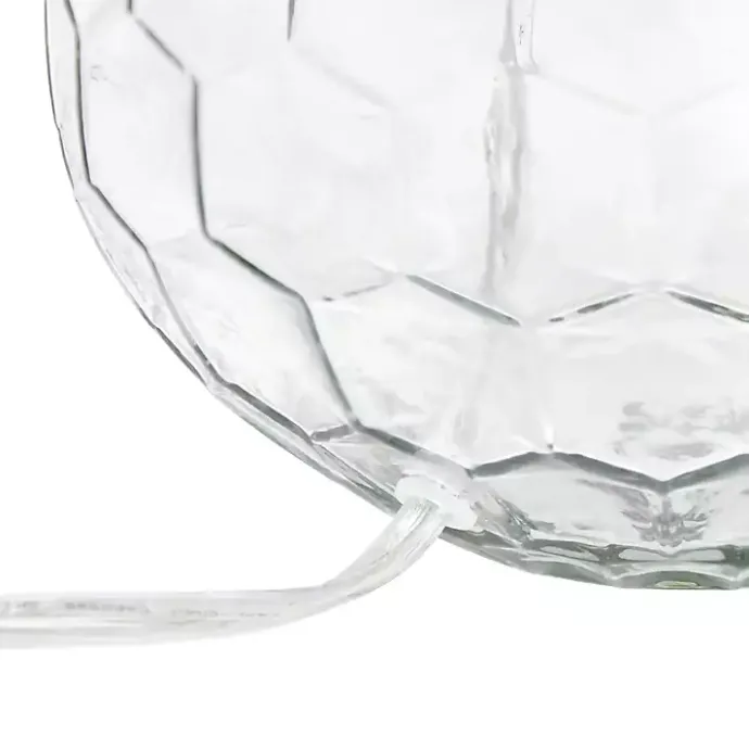 Clearance Kirklands Home Clear Glass Honeycomb Table Lamp White