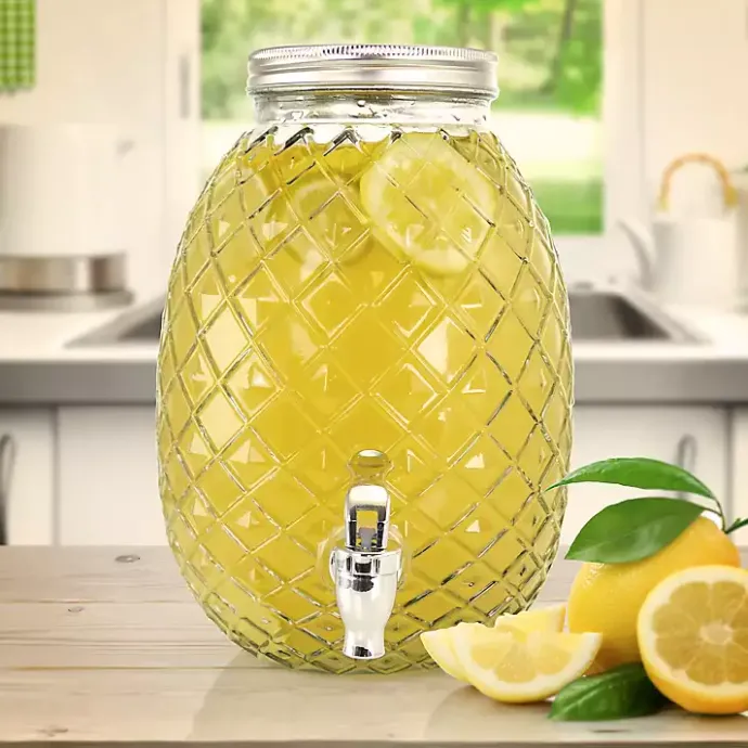 Online Kirklands Home Glass Pineapple Beverage Dispenser Clear