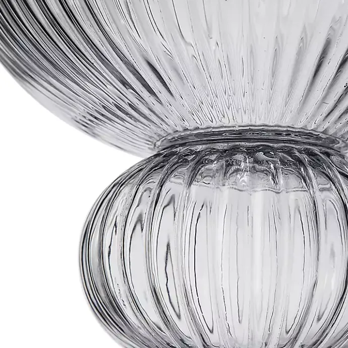 New Kirklands Home Glass Vase with Pedestal Base Clear
