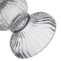 New Kirklands Home Glass Vase with Pedestal Base Clear