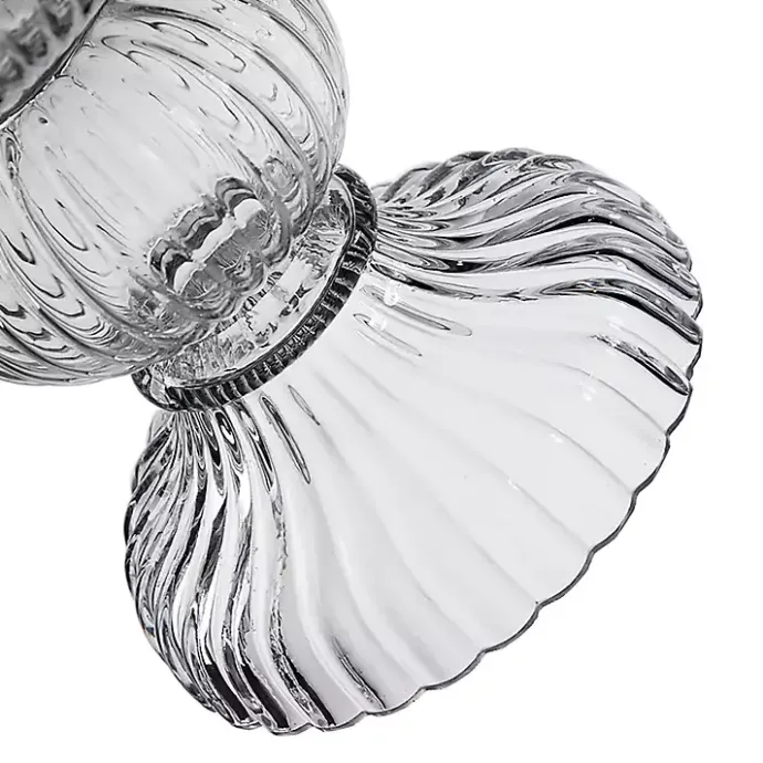 New Kirklands Home Glass Vase with Pedestal Base Clear