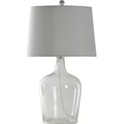 Best Kirklands Home Clear Seeded Glass Table Lamp White
