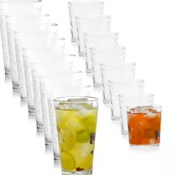 Sale Kirklands Home Square Embosses Glass 16-pc. Drinkware Set Clear