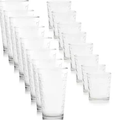 Sale Kirklands Home Square Embosses Glass 16-pc. Drinkware Set Clear