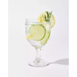 Sale Kirklands Home Textured Goblet Glasses, Set of 4 Clear