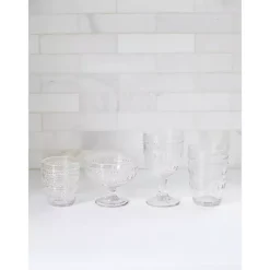 Best Kirklands Home Textured Highball Glasses, Set of 4 Clear