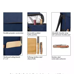 Clearance Kirklands Home Clemson Tigers Wine & Cheese Tote Black