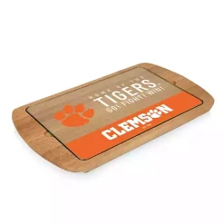 Outlet Kirklands Home Clemson Tigers Wood and Glass Serving Board