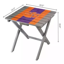 Clearance Kirklands Home Clemson University Folding Outdoor Table Brown
