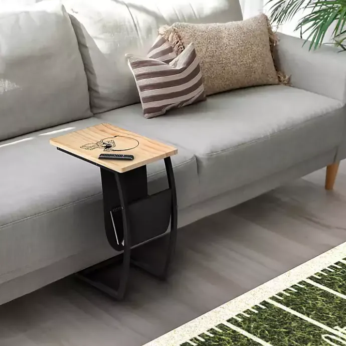 New Kirklands Home Cleveland Browns Wood C-Table Tan