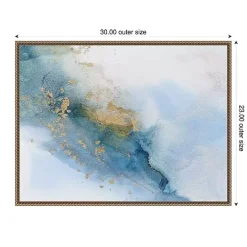 New Kirklands Home Cloud Land Framed Canvas Art Print Blue