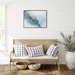 New Kirklands Home Cloud Land Framed Canvas Art Print Blue