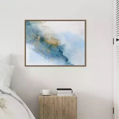 New Kirklands Home Cloud Land Framed Canvas Art Print Blue