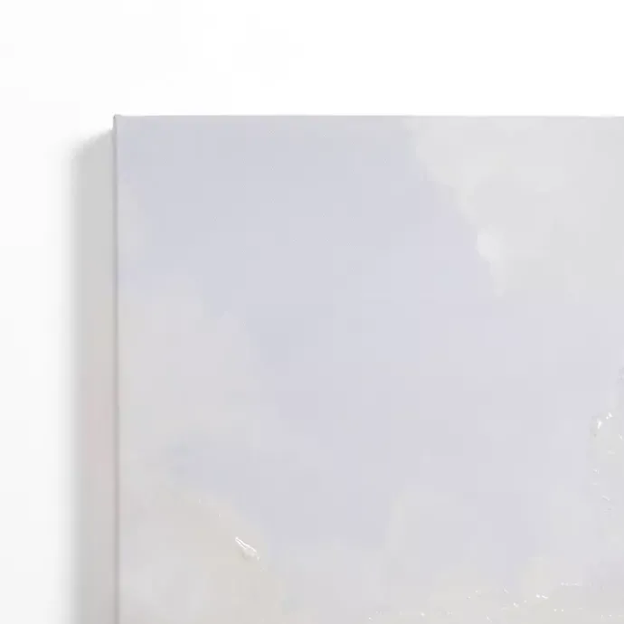 Outlet Kirklands Home Cloudy Beach Scene Canvas Art Print Blue