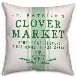 New Kirklands Home Clover Market Indoor/Outdoor Pillow Green