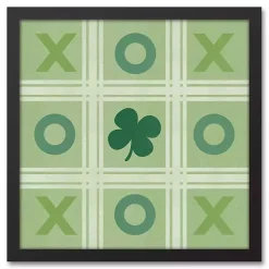 Online Kirklands Home Clover Tic Tac Toe Framed Canvas Art Print