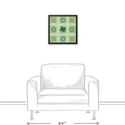 Online Kirklands Home Clover Tic Tac Toe Framed Canvas Art Print