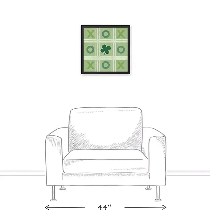 Online Kirklands Home Clover Tic Tac Toe Framed Canvas Art Print