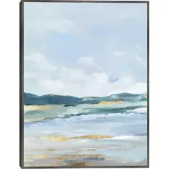 Discount Kirklands Home Coastal Mountains II Framed Canvas Art Print Blue