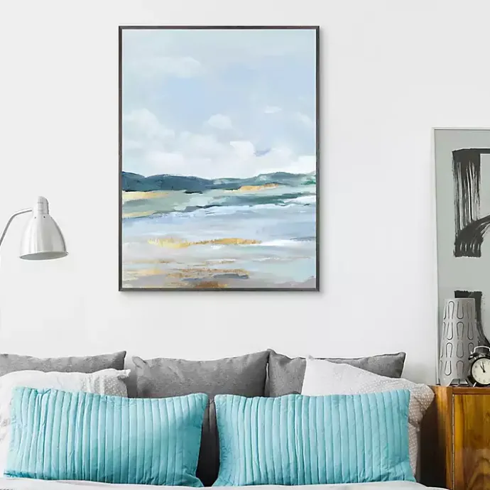 Discount Kirklands Home Coastal Mountains II Framed Canvas Art Print Blue