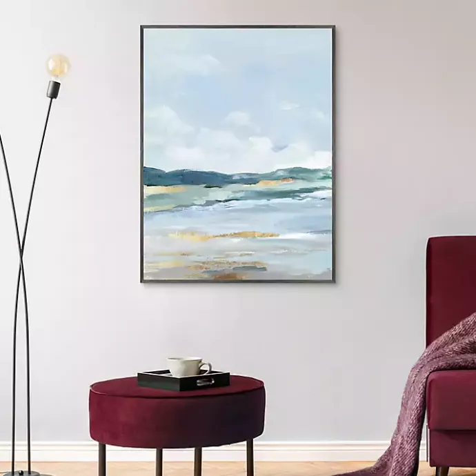 Discount Kirklands Home Coastal Mountains II Framed Canvas Art Print Blue