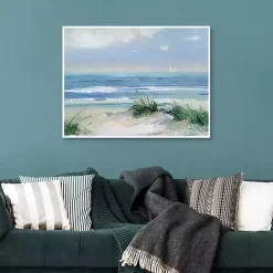 Hot Kirklands Home Coastal Breezes Framed Canvas Art Print Blue