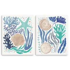 Discount Kirklands Home Coastal Icons Canvas Art Prints, Set of 2