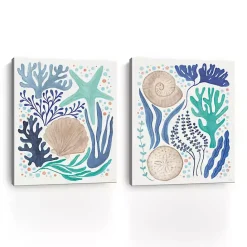 Discount Kirklands Home Coastal Icons Canvas Art Prints, Set of 2