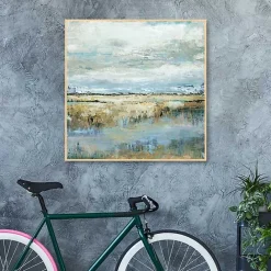 Sale Kirklands Home Coastal Marsh Framed Canvas Art Print Blue