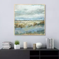 Sale Kirklands Home Coastal Marsh Framed Canvas Art Print Blue