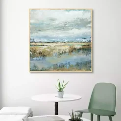 Sale Kirklands Home Coastal Marsh Framed Canvas Art Print Blue