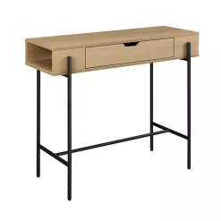 Hot Kirklands Home Coastal Oak Cruz Console Table Tan