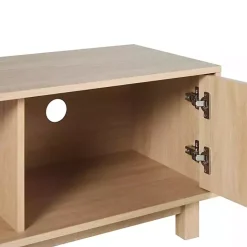 Sale Kirklands Home Coastal Oak Fluted 2-Door Compact TV Sd Tan