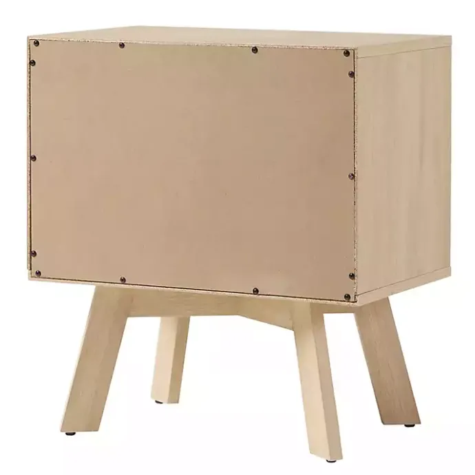 Online Kirklands Home Coastal Oak Wood Mid-century Modern Nightsd Tan