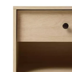 Online Kirklands Home Coastal Oak Wood Mid-century Modern Nightsd Tan