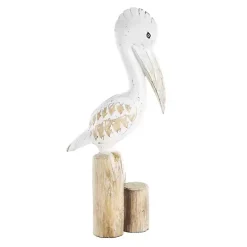 Online Kirklands Home Coastal Pelican Wood Statue White