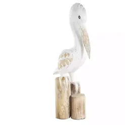 Online Kirklands Home Coastal Pelican Wood Statue White